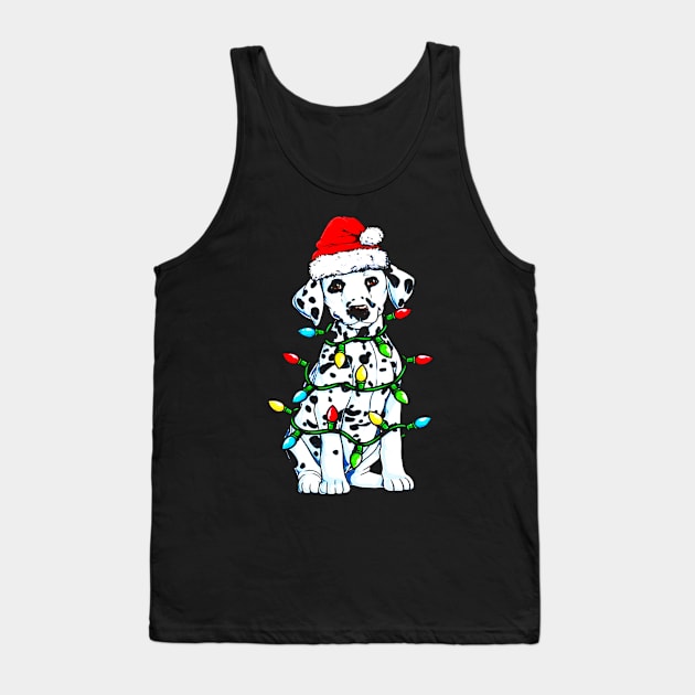 Dalmatian Christmas Tree Tank Top by mikadigital